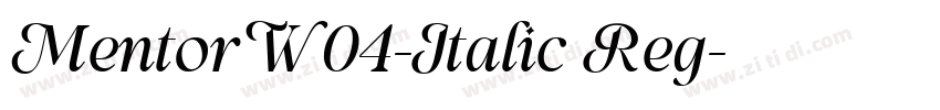 MentorW04-Italic Reg字体转换
